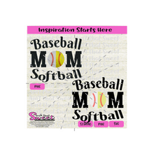 Baseball Softball Mom - Transparent PNG, SVG  - Silhouette, Cricut, Scan N Cut