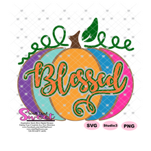 Blessed Pumpkin Leopard Print - Transparent PNG, SVG  - Silhouette, Cricut, Scan N Cut