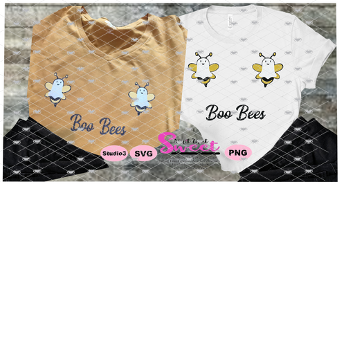 Boo Bees - Transparent PNG, SVG - Silhouette, Cricut, Scan N Cut