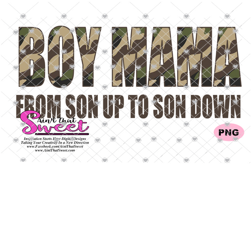 Boy Mama From Son Up To Son Down - Transparent PNG, SVG - Silhouette, Cricut, Scan N Cut