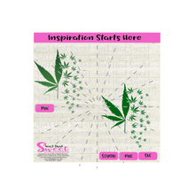 Cannabis Marijuana Weed Cascading Down - Transparent PNG, SVG  - Silhouette, Cricut, Scan N Cut