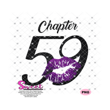 Chapter 59 with Lips  - Transparent SVG-PNG  - Silhouette, Cricut, Scan N Cut