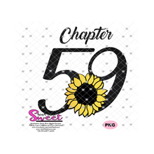 Chapter 59 with Sunflower  - Transparent SVG-PNG  - Silhouette, Cricut, Scan N Cut