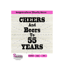 Cheers And Beers To 55 Years - Transparent SVG-PNG  - Silhouette, Cricut, Scan N Cut