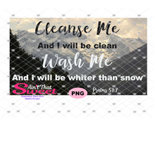Cleanse Me Wash Me Psalms 51:7 - Transparent PNG, SVG - Silhouette, Cricut, Scan N Cut