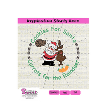 Cookies For Santa, Carrots For The Reindeer - Transparent SVG-PNG  - Silhouette, Cricut, Scan N Cut