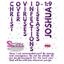 Christ Over Viruses Infections Diseases- Joshua 1:9  - Transparent PNG, SVG - Silhouette, Cricut, Scan N Cut