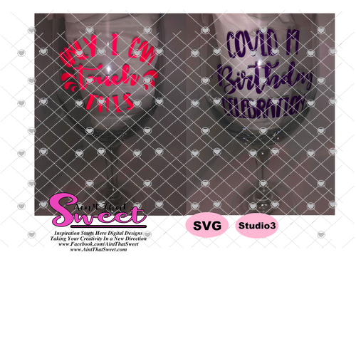 Covid 19 Birthday Celebration, Only I Can Touch This - Transparent PNG, SVG - Silhouette, Cricut, Scan N Cut