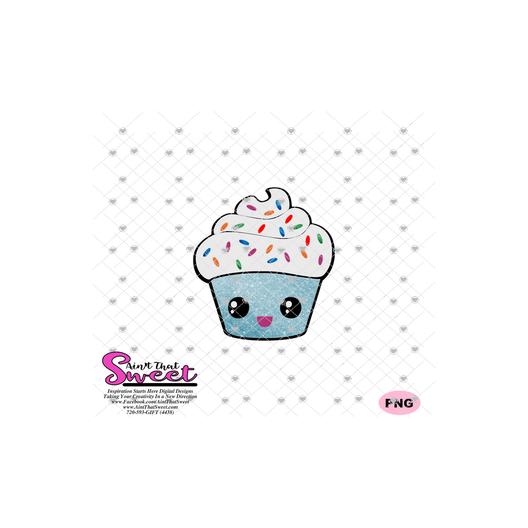 Smiling Cupcake - Transparent PNG, SVG  - Silhouette, Cricut, Scan N Cut