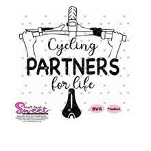 Cycling Partners For Life Bicycle Handlebars & Seat - Transparent PNG, SVG - Silhouette, Cricut, Scan N Cut