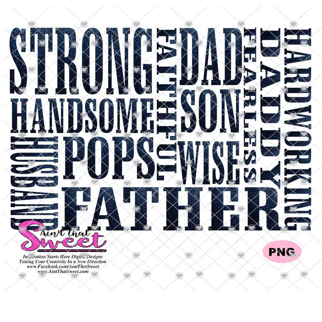 Dad Father Son Husband - Transparent PNG, SVG - Silhouette, Cricut, Scan N Cut