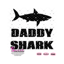 Mommy Shark and Daddy Shark Designs - Transparent SVG-PNG  - Silhouette, Cricut, Scan N Cut