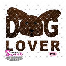 Dog Lover - Big Ear Puppy - Transparent PNG, SVG - Silhouette, Cricut, Scan N Cut