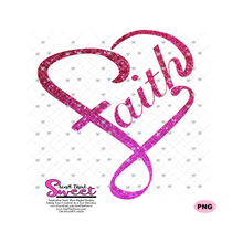 Faith Heartshaped - Transparent PNG, SVG  - Silhouette, Cricut, Scan N Cut