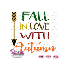 Fall In Love With Autumn, Arrow - Transparent SVG-PNG  - Silhouette, Cricut, Scan N Cut
