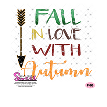 Fall In Love With Autumn, Arrow - Transparent SVG-PNG  - Silhouette, Cricut, Scan N Cut