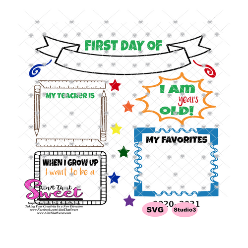 First Day Of School Frame - SVG, Studio3