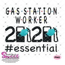 Gas Station Worker Essential Worker Mask 2020 - Transparent PNG, SVG - Silhouette, Cricut, Scan N Cut