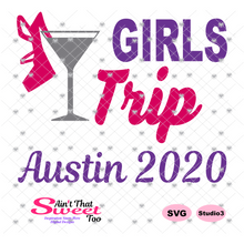 Girls Trip Austin 2020  - Transparent PNG, SVG - Silhouette, Cricut, Scan N Cut
