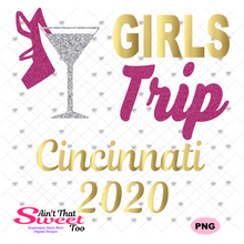 Girls Trip Cincinnati 2020 - Transparent PNG, SVG - Silhouette, Cricut, Scan N Cut