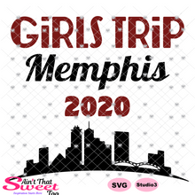 Girls Trip Memphis 2020 Cityscape - Transparent PNG, SVG - Silhouette, Cricut, Scan N Cut