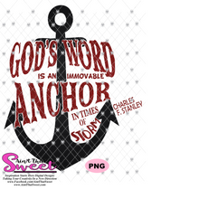 God's Word Is An Immovable Anchor In Times Of Storm-Charles F Stanley - Transparent PNG, SVG - Silhouette, Cricut, Scan N Cut