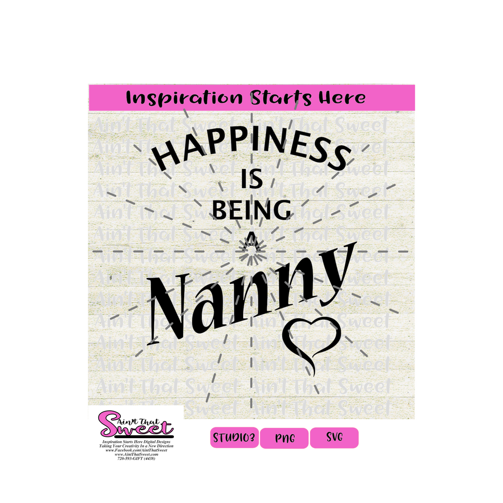 Happiness Is Being A Nanny With Heart - Transparent PNG, SVG - Silhoue ...