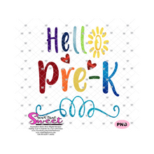 Hello Pre-K School Design - Transparent PNG, SVG  - Silhouette, Cricut, Scan N Cut