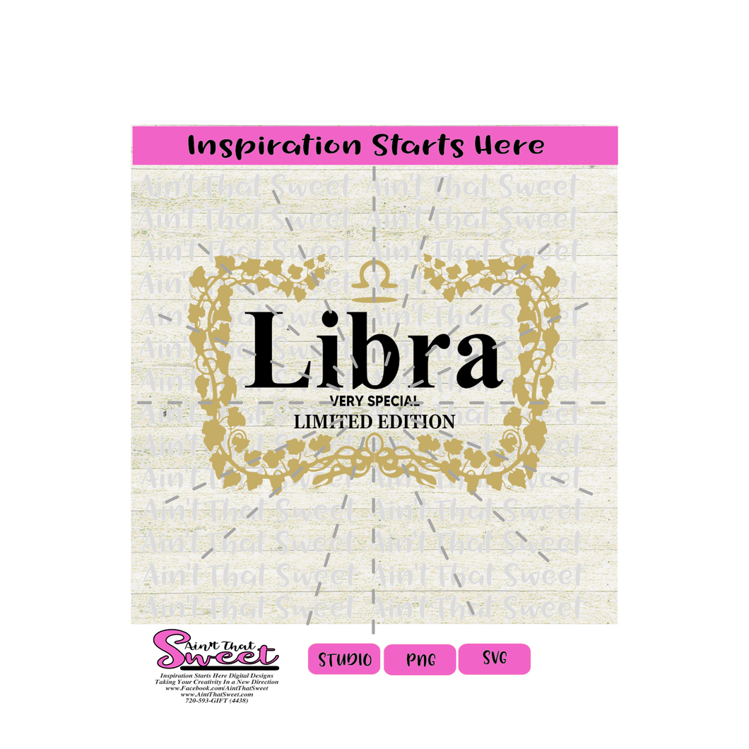 Henny Border with Libra (Very Special Limited Edition) -Transparent PNG, SVG  - Silhouette, Cricut, Scan N Cut