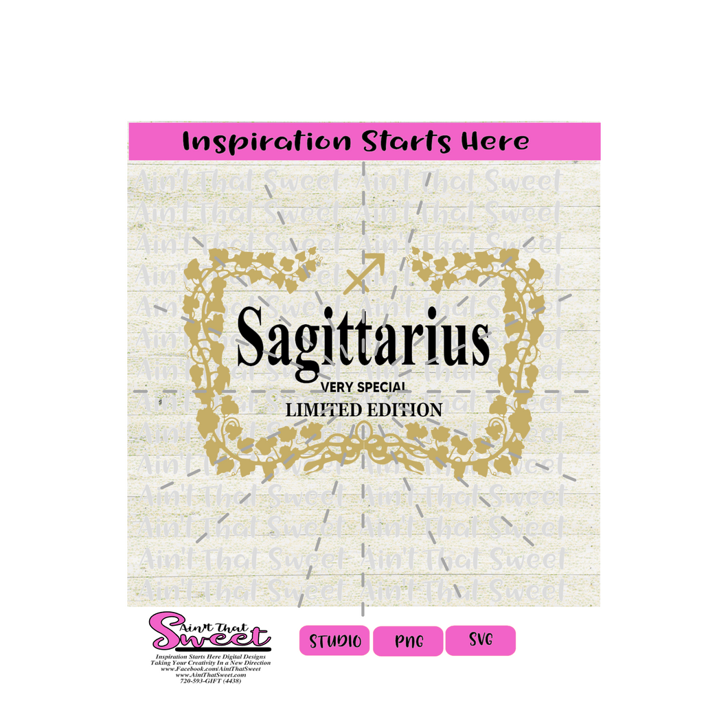 Henny Border with Sagittarius (Very Special Limited Edition) -Transparent PNG, SVG  - Silhouette, Cricut, Scan N Cut