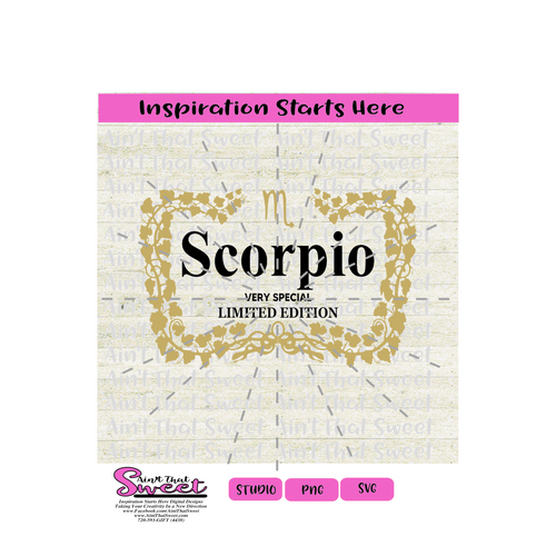 Henny Border with Scorpio (Very Special Limited Edition) -Transparent PNG, SVG  - Silhouette, Cricut, Scan N Cut