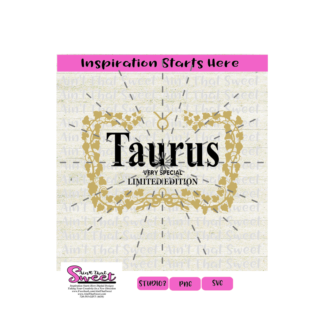 Henny Border with Taurus (Very Special Limited Edition) -Transparent PNG, SVG  - Silhouette, Cricut, Scan N Cut