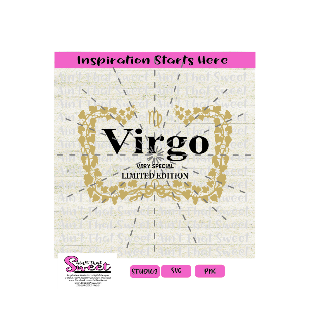 Henny Border with Virgo (Very Special Limited Edition) -Transparent PNG, SVG  - Silhouette, Cricut, Scan N Cut