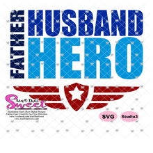 Husband Hero Father Star - Transparent PNG, SVG  - Silhouette, Cricut, Scan N Cut