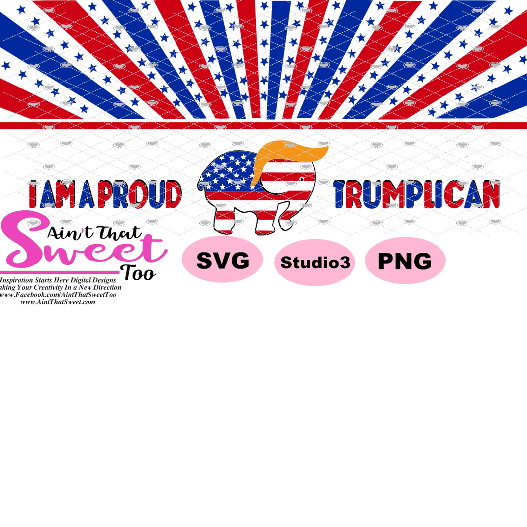 Trump - I Am A Proud Trumplican Mug Label - Transparent PNG, SVG - Silhouette, Cricut, Scan N Cut