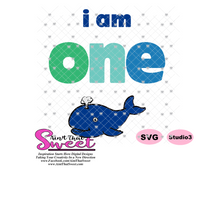 I Am One - Whale Spouting - Transparent PNG, SVG  - Silhouette, Cricut, Scan N Cut