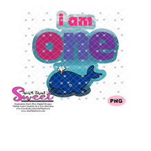 I Am One - Whale Spouting - Transparent PNG, SVG  - Silhouette, Cricut, Scan N Cut