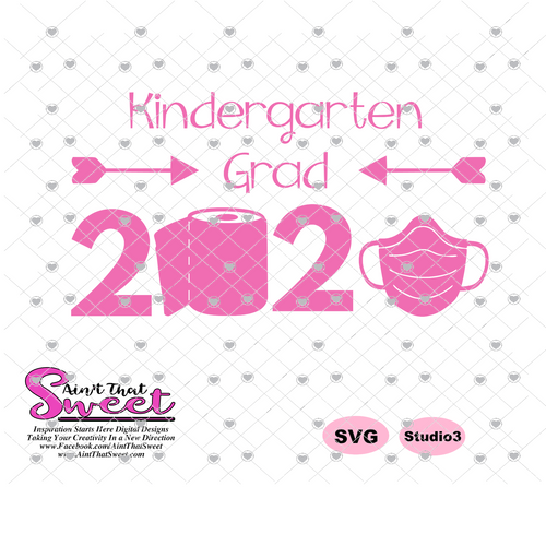 Kindergarten Grad 2020 Toilet Paper Mask - Transparent PNG, SVG - Silhouette, Cricut, Scan N Cut