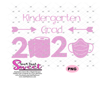 Kindergarten Grad 2020 Toilet Paper Mask - Transparent PNG, SVG - Silhouette, Cricut, Scan N Cut
