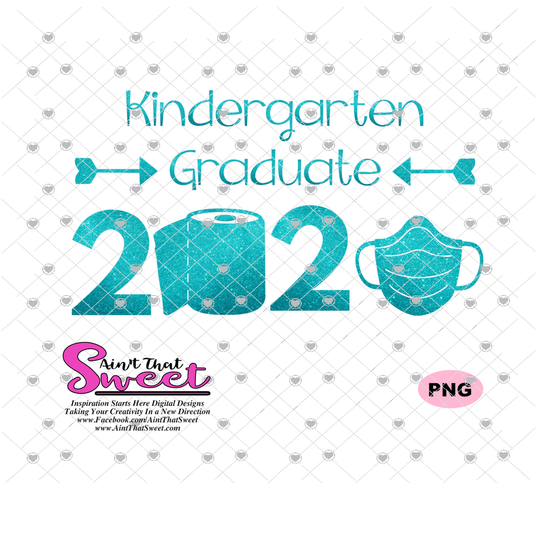 Kindergarten Graduate 2020 With Toilet Paper And Mask - Transparent PNG, SVG - Silhouette, Cricut, Scan N Cut