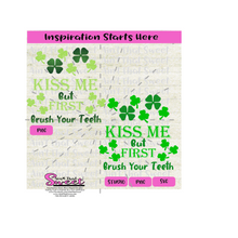 Kiss Me But First Brush Your Teeth - Transparent PNG, SVG  - Silhouette, Cricut, Scan N Cut