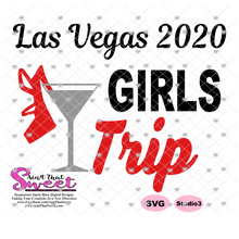 Las Vegas 2020 Girls Trip High Heel Shoe Martini Glass - Transparent PNG, SVG-Silhouette, Cricut, Scan N Cut