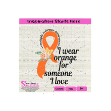 Multiple Sclerosis Awareness Ribbon with Flowers - Transparent PNG, SVG  - Silhouette, Cricut, Scan N Cut