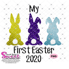 My First Easter with Bunnies - Transparent PNG, SVG - Silhouette, Cricut, Scan N Cut