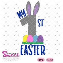 My First Easter With Eggs - Transparent PNG, SVG - Silhouette, Cricut, Scan N Cut