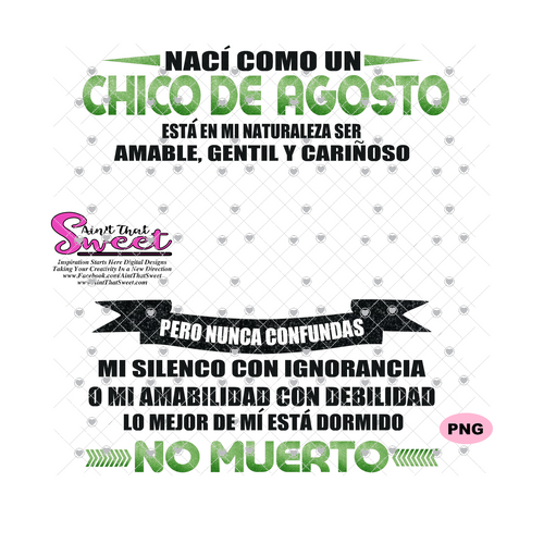 Naci Como Un Chico De - Agosto-Spanish - Transparent PNG, SVG - Silhouette, Cricut, Scan N Cut