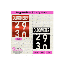 Oldometer - Turning 29 to 30 - Transparent PNG, SVG  - Silhouette, Cricut, Scan N Cut