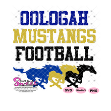 Oolagah Mustangs Football - Transparent PNG, SVG  - Silhouette, Cricut, Scan N Cut