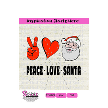 Peace Love Santa, vs2 -Transparent PNG, SVG  - Silhouette, Cricut, Scan N Cut