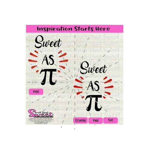 Pi Day - Sweet As Pi - Transparent PNG, SVG, Silhouette, Cricut, Scan N Cut - Transparent PNG, SVG, Silhouette, Cricut, Scan N Cut